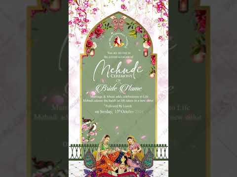 Mehndi Ceremony Invitation Video