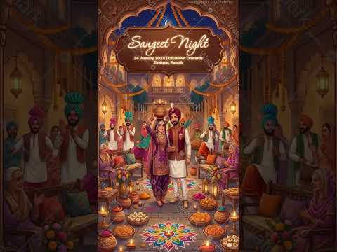 Sikh Wedding Invitation Video – royal Anand Karaj theme IM-2824-V preview