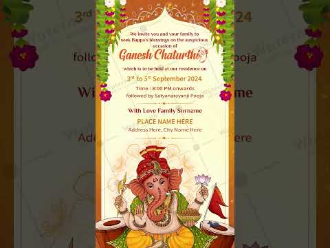 Ganesh Chaturthi Invitation Video