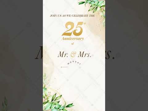 25th Wedding Anniversary Invitation Video