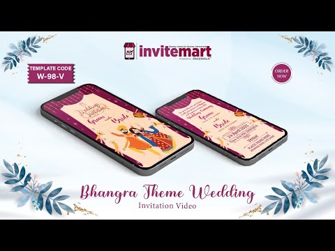 Bhangra Theme Wedding Invitation Video