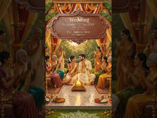 South Indian Wedding Invitation Video | AI Temple Ceremony eInvite | IM-2828-V