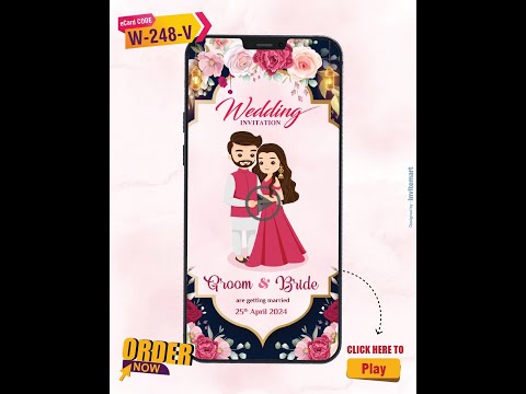 Red Rose Petals Wedding Invitation Video