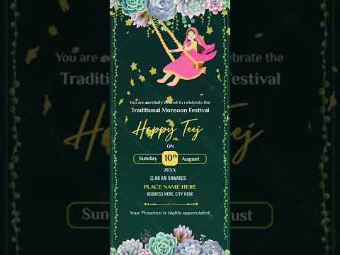 Teej Festival Invitation Video