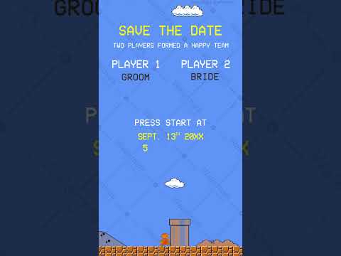 Super Mario Theme Wedding Invitation Video