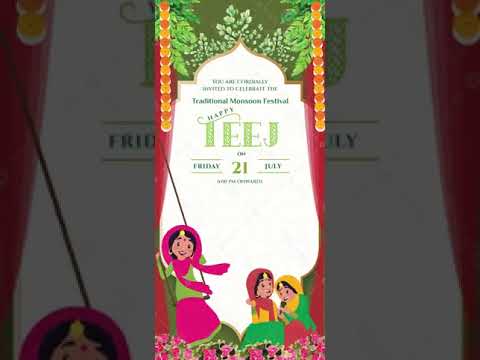 Happy Teej Invitation Video