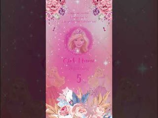 Barbie Birthday Party Invitation Video