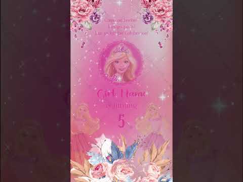 Barbie Birthday Party Invitation Video