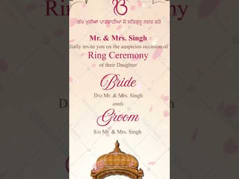 Royal Ring Ceremony Invitation Video