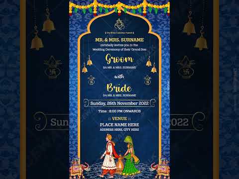 Royal Elephant Theme Wedding Invitation Video