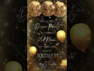 Disco Birthday Video Invitation 