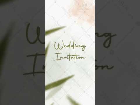Leaf Theme Wedding Invitation Video 