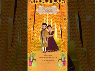 Animated Cartoon Wedding Invitation Video