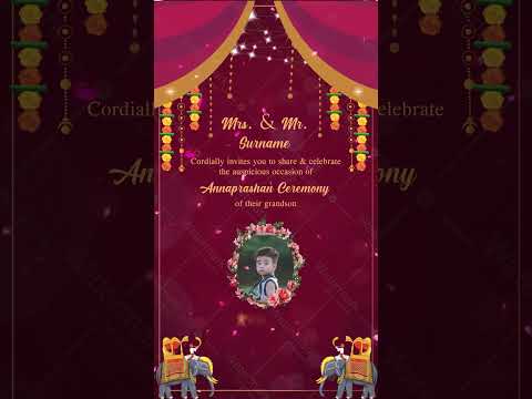 Caricature Annaprashan Invitation Video