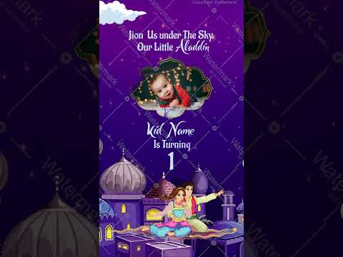Aladdin Theme Birthday Invitation Video