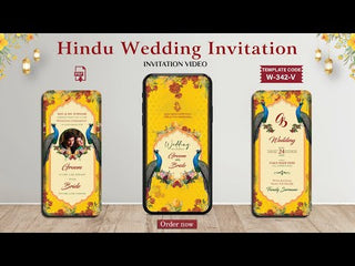 Floral Yellow Theme Wedding Invitation Video 