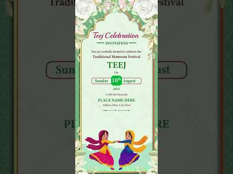 Teej Function Invitation Video 