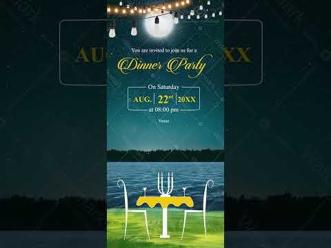 Romantic Dinner Party Invitation Video 