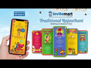 Caricature Rajasthani Wedding Invitation Video 