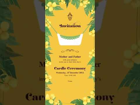 Cradle Ceremony Invitation Video 