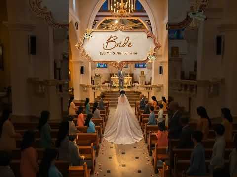 Christian Wedding Invitation Video | AI Church Wedding eInvite | IM-2827-V