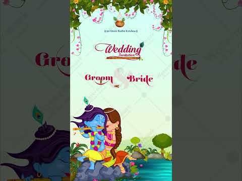 Radha Krishna Theme Wedding Invitation Video