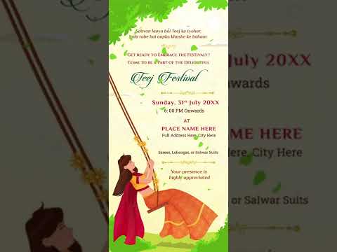 Teej Invitation Video 