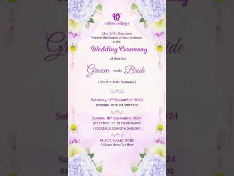 Purple Themed Save the Date Video