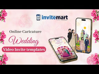 Online Caricature Wedding Video Invite Templates