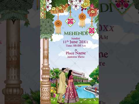 Caricature Style Wedding Invitation Video 