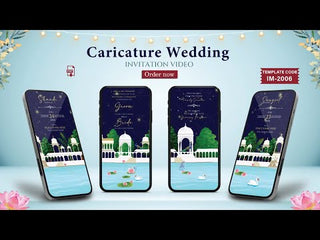 Caricature Save The Date Wedding Invitation Video 