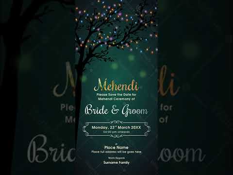 Mehndi Ceremony Invitation Video