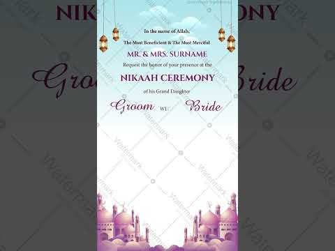 Nikah Ceremony Invitation Video Online