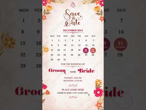 Rose Calendar Save The Date Video