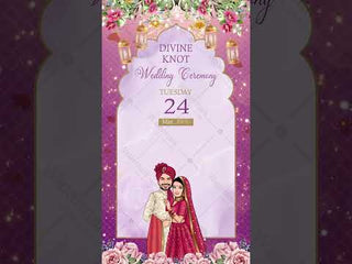 Caricature Indian Wedding Invitation Video