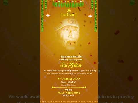 Sai Kirtan Invitation Video