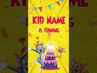 Tom and Jerry Birthday Invitation Video