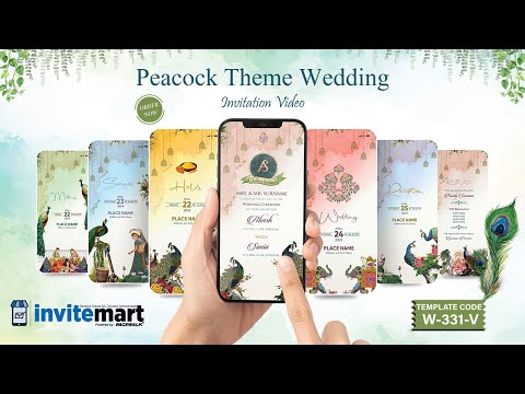 Traditional Peacock Theme Wedding Invitation Video