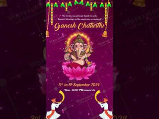 Custom Ganpati Pooja Invitation Video