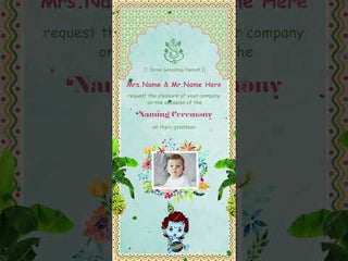 Kid Naming Ceremony Invitation Video 