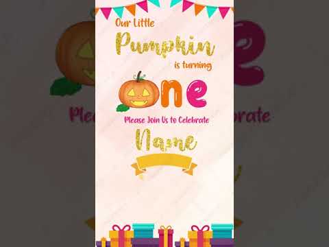 Pumpkin Theme Birthday E-Card
