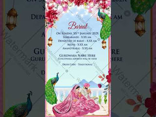 Punjabi Caricature Wedding Invitation Video