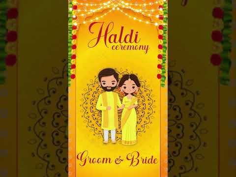 Beautiful Haldi Ceremony Invitation Video