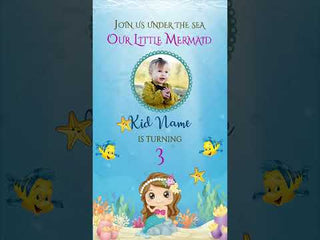 Little Mermaid Birthday Invitation Video