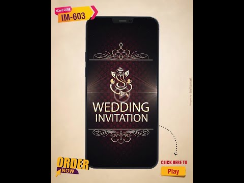 Elegant Golden Wedding Invitation Video
