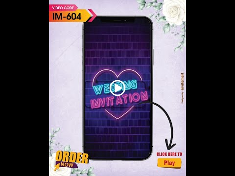 Neon Theme Wedding Invitation Video