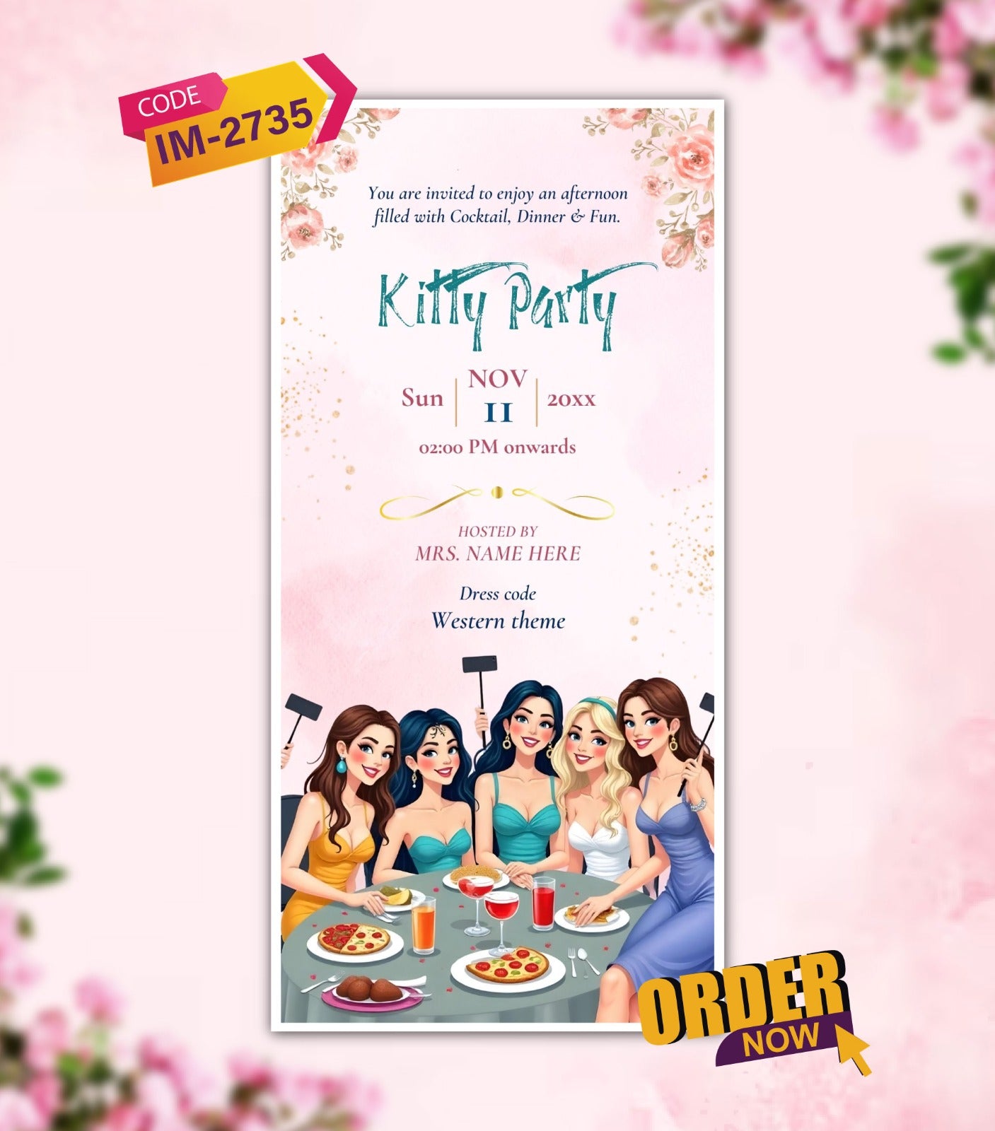 Tea Party Dress Code Invitation Wear A Hat Bridal Shower