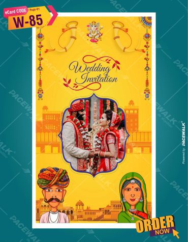 rajasthani wedding invite card
