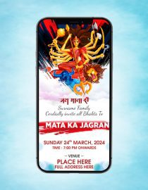 Durga Mata Jagran Invite eCard