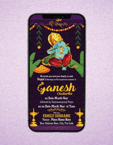 Custom Ganesh Chaturthi Invitation eCard